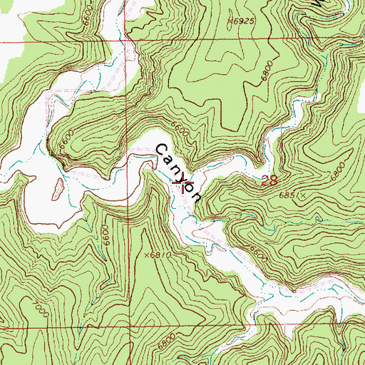 Topographic Map of Wild Horse Canyon, UT
