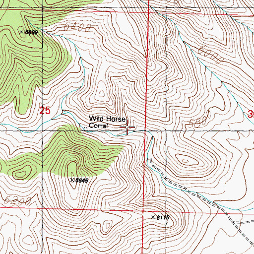 Topographic Map of Wild Horse Corral, UT