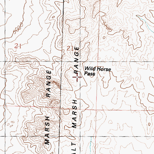 Topographic Map of Wild Horse Pass, UT