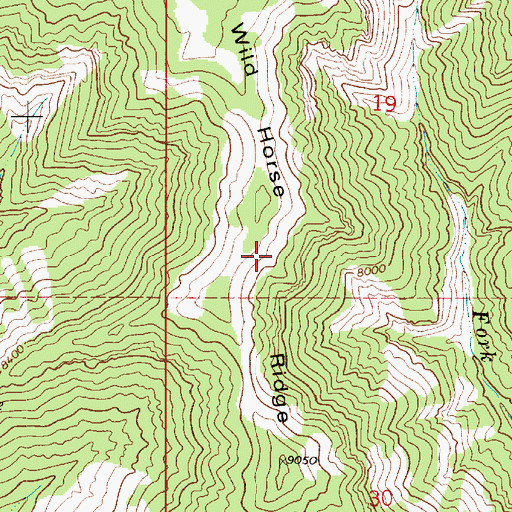 Topographic Map of Wild Horse Ridge, UT