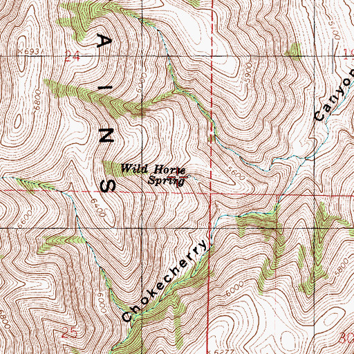 Topographic Map of Wild Horse Spring, UT
