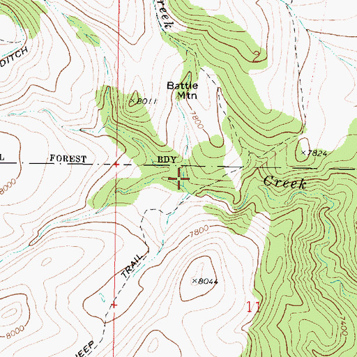 Topographic Map of Wildcat Creek, UT
