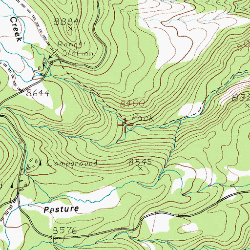Topographic Map of Wildcat Creek, UT