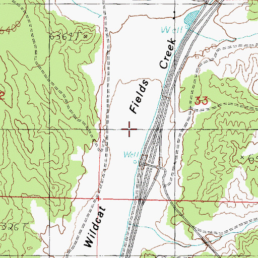Topographic Map of Wildcat Fields, UT