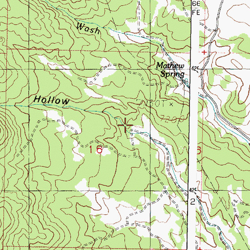 Topographic Map of Wildcat Hollow, UT