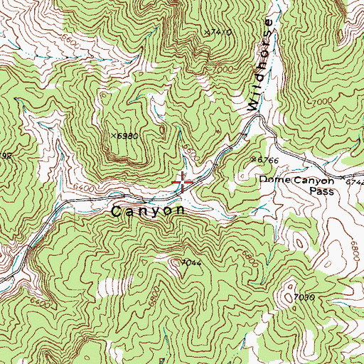 Topographic Map of Wildhorse Canyon, UT