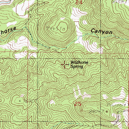 Topographic Map of Wildhorse Spring, UT