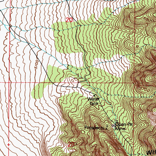 Topographic Map of Wiley Canyon, UT