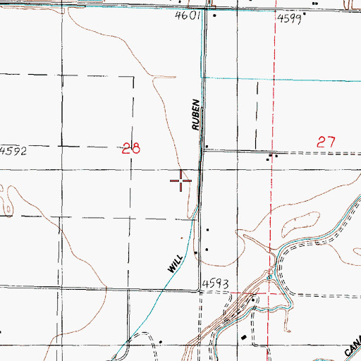 Topographic Map of Will Ruben Canal, UT