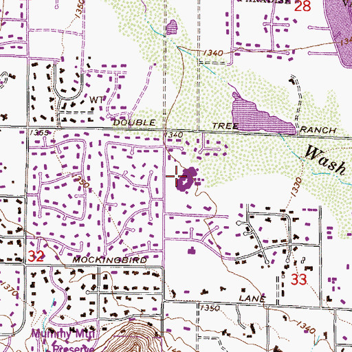Topographic Map of Cherokee Elementary School, AZ