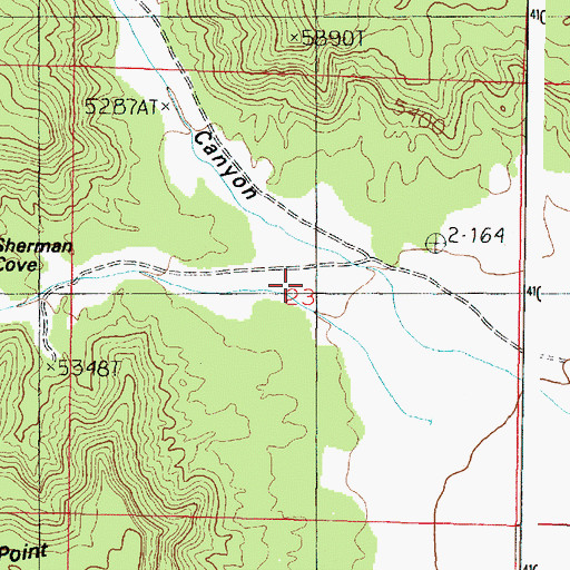 Topographic Map of Willis Canyon, UT