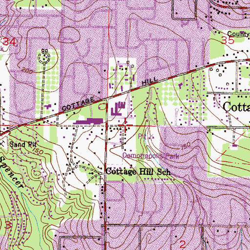 Topographic Map of Holy Church of God, AL