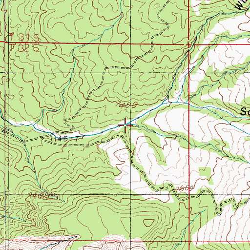 Topographic Map of Willow Creek, UT