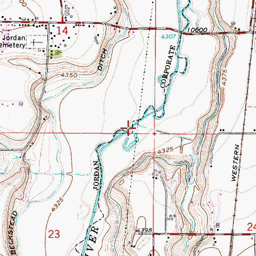 Topographic Map of Willow Creek, UT