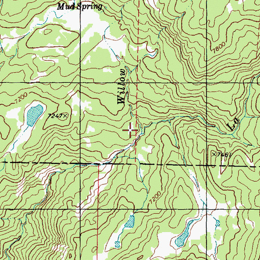 Topographic Map of Willow Creek, UT