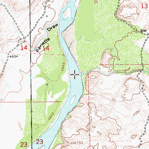 Topographic Map of Willow Creek, UT