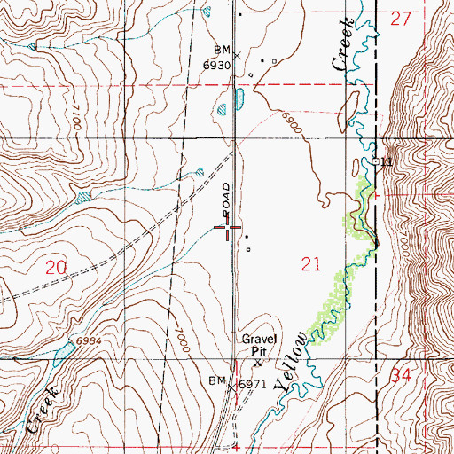 Topographic Map of Willow Creek, UT
