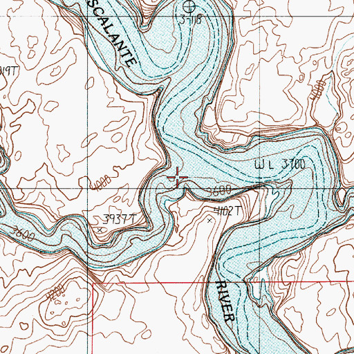 Topographic Map of Willow Gulch, UT