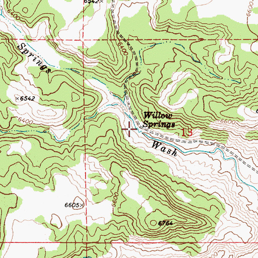 Topographic Map of Willow Springs, UT