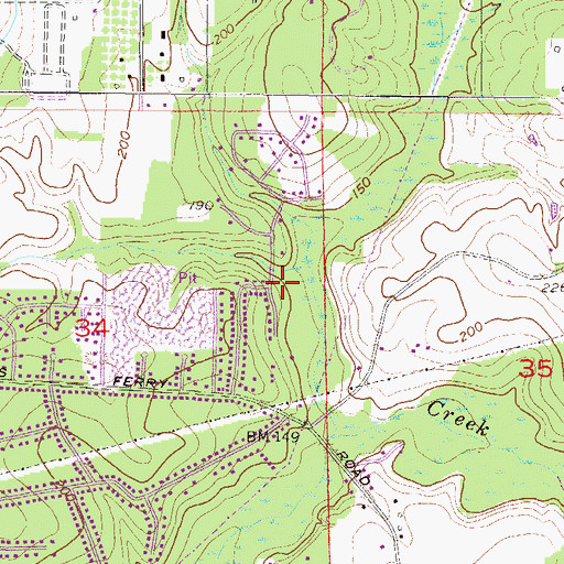 Topographic Map of Howells Ferry Heights, AL