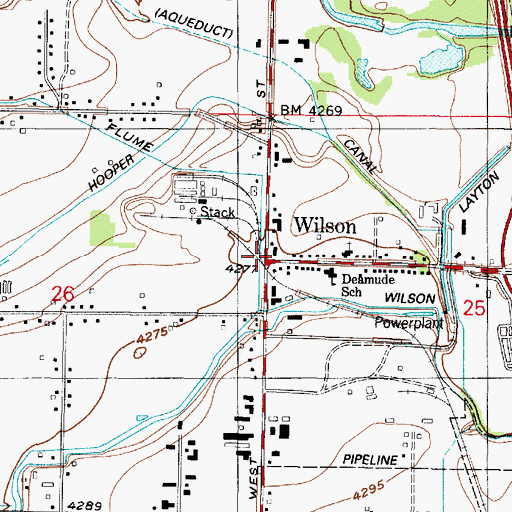 Topographic Map of Wilson, UT