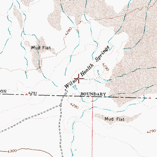 Topographic Map of Wilson Health Springs, UT