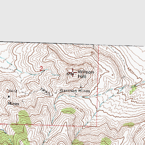 Topographic Map of Wilson Hill, UT
