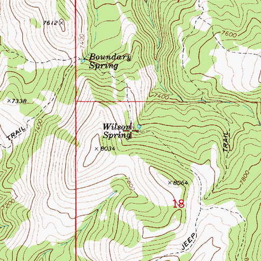 Topographic Map of Wilson Spring, UT