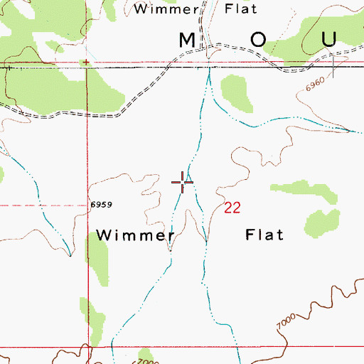 Topographic Map of Wimmer Flat, UT
