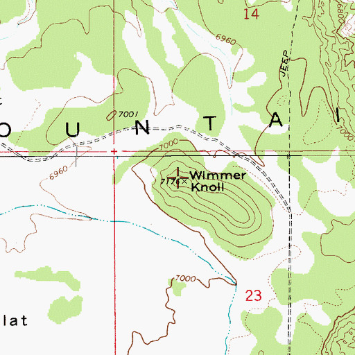 Topographic Map of Wimmer Knoll, UT