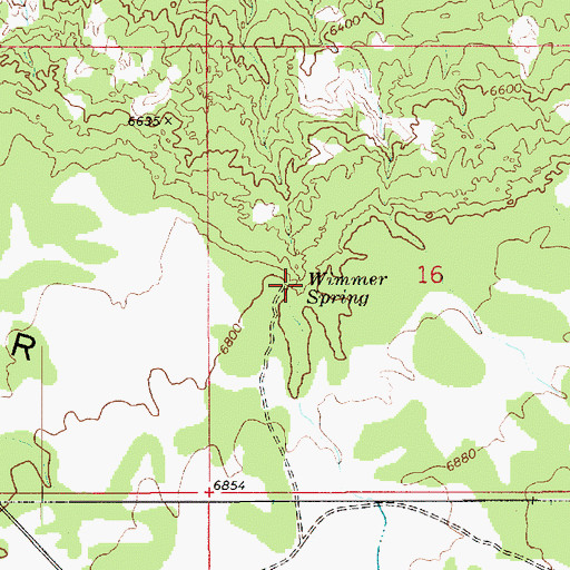 Topographic Map of Wimmer Spring, UT