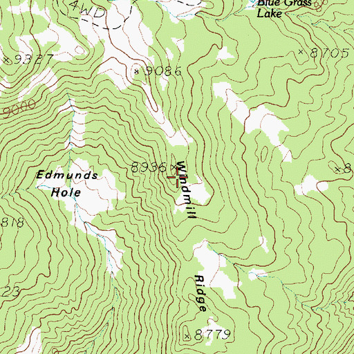 Topographic Map of Windmill Ridge, UT