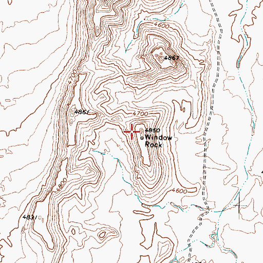 Topographic Map of Window Rock, UT