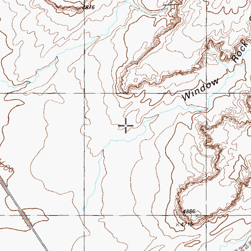 Topographic Map of Window Rock Canyon, UT