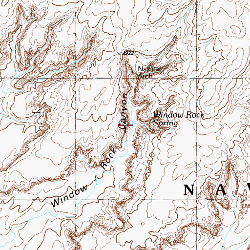 Topographic Map of Window Rock Spring, UT