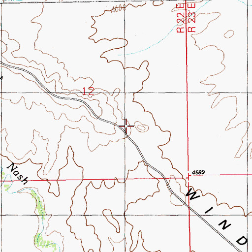 Topographic Map of Windy Mesa, UT