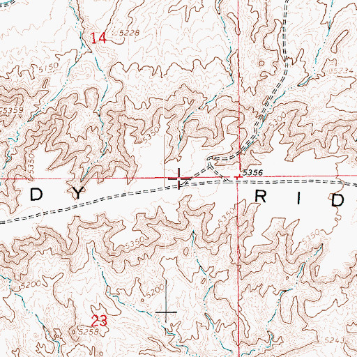 Topographic Map of Windy Ridge, UT