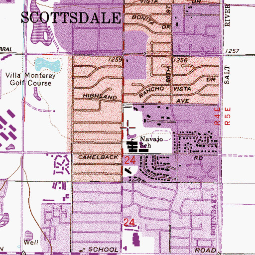 Topographic Map of Chestnutt Park, AZ