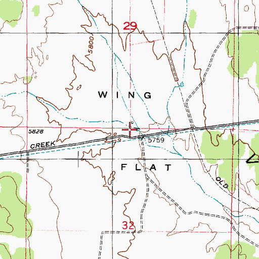Topographic Map of Wing Flat, UT