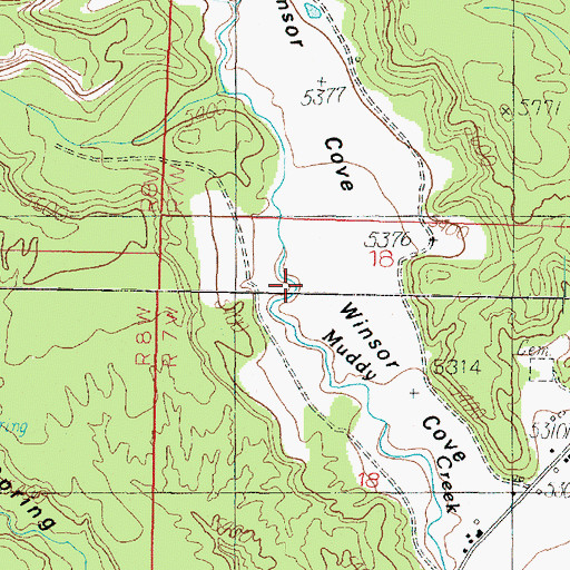 Topographic Map of Winsor Cove, UT