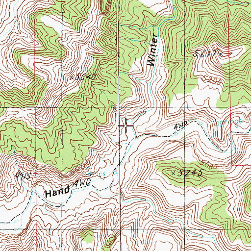 Topographic Map of Winter Camp Canyon, UT