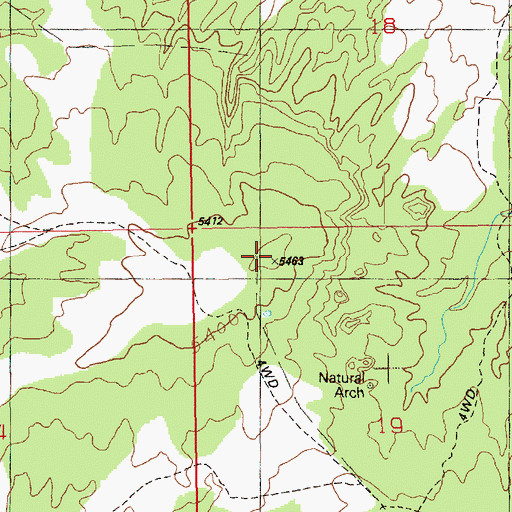 Topographic Map of Winter Camp Ridge, UT