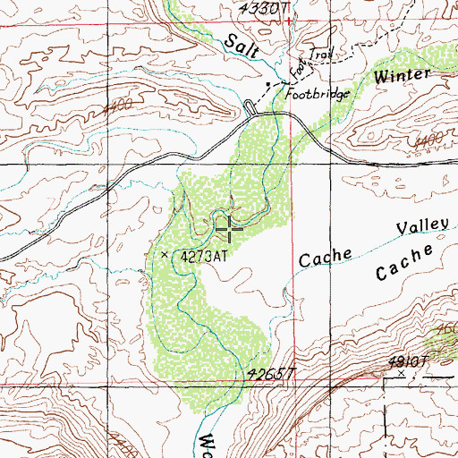 Topographic Map of Winter Camp Wash, UT