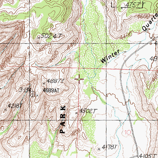 Topographic Map of Winter Quarters, UT