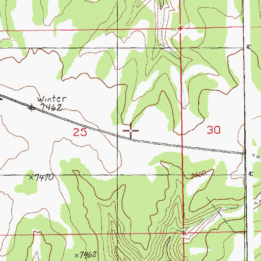 Topographic Map of Winter Ridge, UT