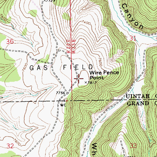 Topographic Map of Wire Fence Point, UT