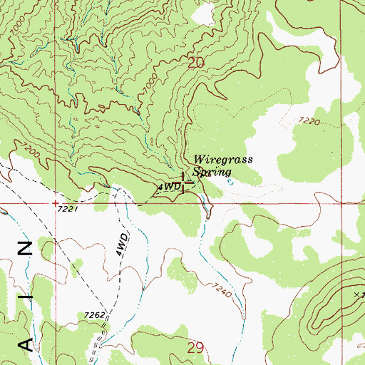 Topographic Map of Wiregrass Spring, UT