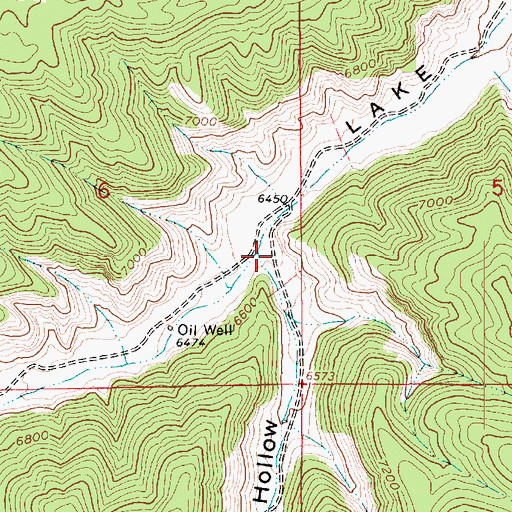 Topographic Map of Witch Hollow, UT