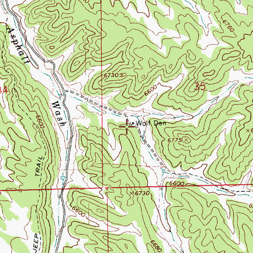 Topographic Map of Wolf Den, UT
