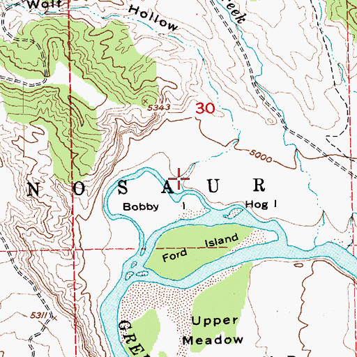 Topographic Map of Wolf Hollow, UT